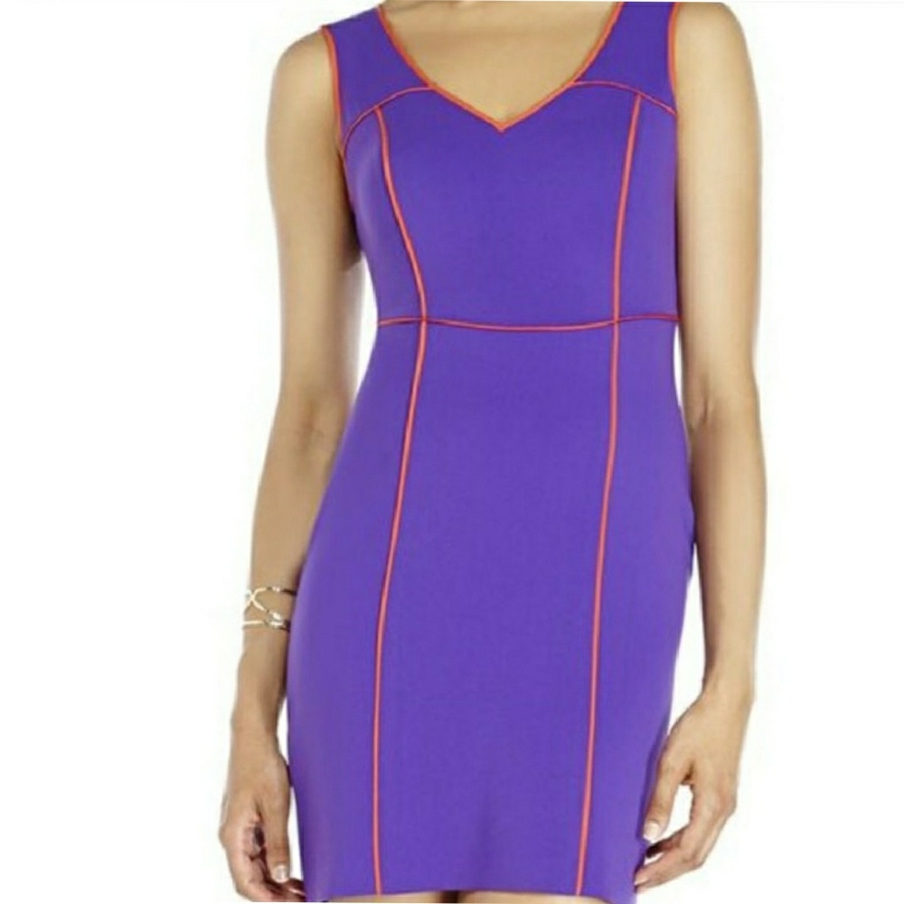 Jay Godfrey purple fitted sheath dress s S